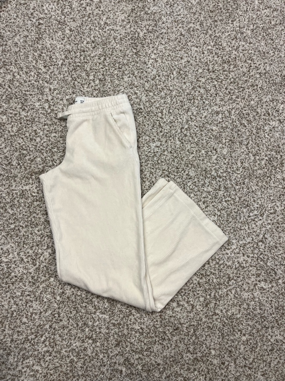 abercrombie kids Cream Corduroy Jogger Pants
